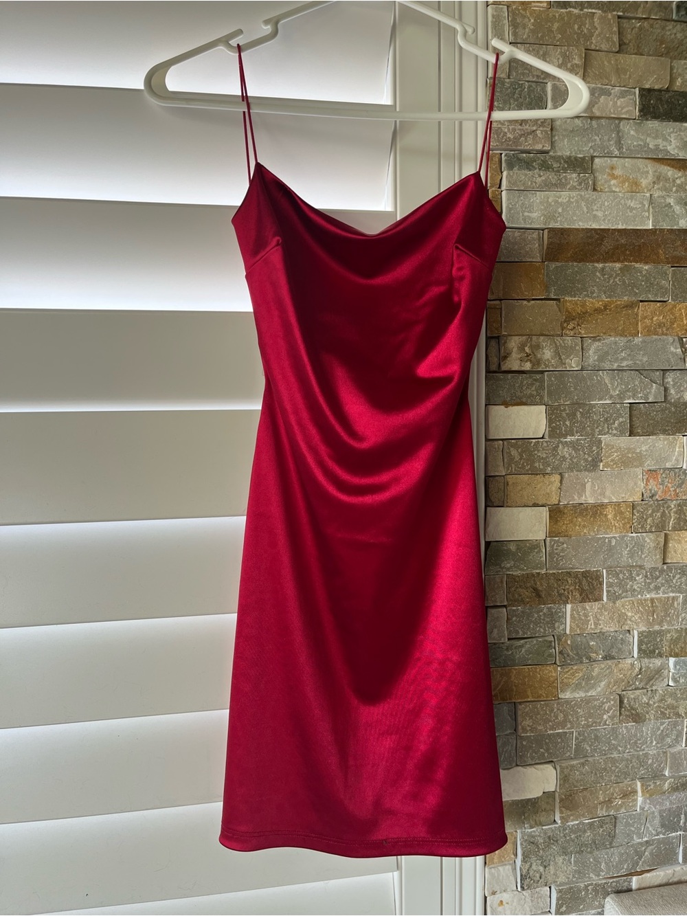 Windsor Women’s Red Satin Slip Dress